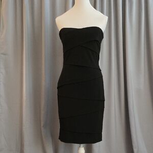White House Black Market Instantly Slimming Strapless Black Dress